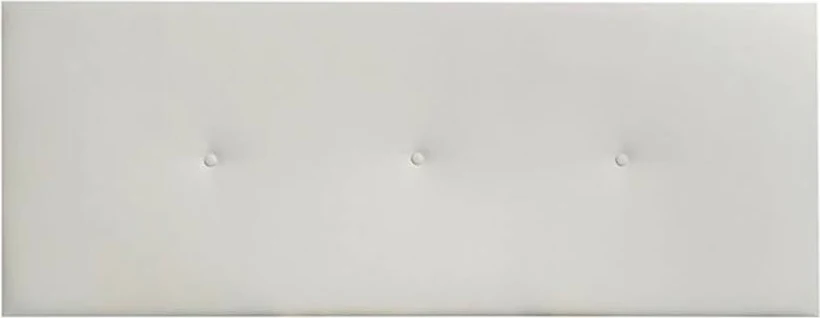 White faux leather headboard